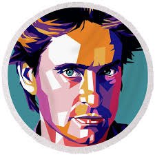 Michael Douglas -b1 Round Beach Towel