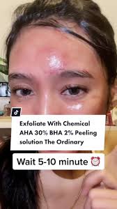 Exfoliate With Chemical AHA 30% BHA 2% Peeling solution The Ordinary. ...