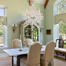 Clear acrylic chairs can make a room feel more spacious. Skirted Dining Chairs Houzz