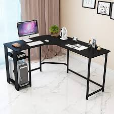 Amazon Com Ty Arts Culture L Shaped Corner Desk Gaming Desk Pc Table Office Computer Desk With Wood Lapt In 2020 L Shaped Corner Desk Pc Desk L Shaped Office Desk