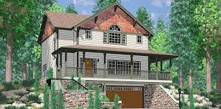 Plan 8131lb For The Front Sloping Lot Basement House Plans Sloping Lot House Plan Craftsman House Plans