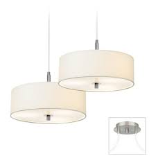 Possini Euro Contemporary White Drum Double 2 Light Pendant 17k60 Lamps Plus Swag Chandelier Pendant Lighting White Drum