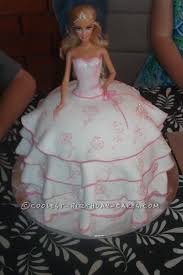 Birthday Ideas For 4 Year Old Daughter Pretty As A Princess Cake For My 4 Year Old Daughter Princess Cake Princess Party Cake Barbie Doll Cakes