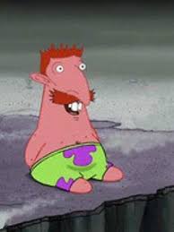 Funny Random Pic Of Patrick Star With The Face Of Hercule From Dbz Cartoon Memes Spongebob Funny Spongebob Memes