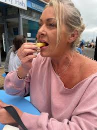 Lewis Fish Restaurant at seahouses in Northumberland the uk This was  lobster bites 🥰😍 £11.00 (£11.10 including the bag😜) Must add only had  the smallest portion of chips as I don't eat