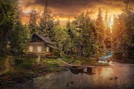 Buy now with fast and free uk delivery log wallpaperwood plank wallpaperfaux cabin wallslog cabin kitslog cabinsfarmhouse paint colorsmountain decor. 32 302 Log Cabin Wall Murals Canvas Prints Stickers Wallsheaven