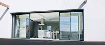 Doublage de 16 ou 20 cm. Baie Coulissante A Galandange Aluminium 4 Vantaux 2 Rails Gamme Staralu Premium Pose En Applique