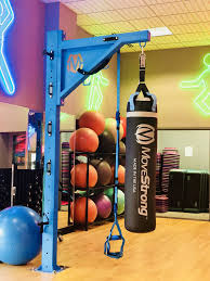 Movestrong Heavy Bag Stand And Functional Fitness Column Gym Design And Equipment To Accommodate Boxing And Kickbox Home Gym Design Gym Design Home Gym Garage