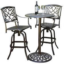 Aluminum Outdoor Bistro Bar Set Of 3 Round Table Chairs Garden Seats Recliner 605 00end Date Feb Outdoor Bistro Set Patio Furniture Sets Patio Seating Sets