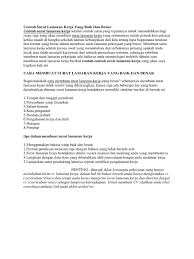 Struktur pembuatan surat & jika ingin custom; Contoh Surat Lamaran Kerja Yang Baik Dan Benar