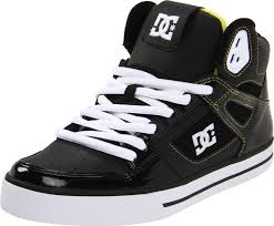 Black And Gold Dc High Tops Robot Check Dc Shoes Men Skate Shoes Dc Shoes Women