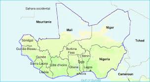L'afrique de l'ouest occupe une superficie de 6140000 km2, soit 1/5 du continent africain. Cours Lecons Exercices Histoire Et Geographie L Afrique Occidentale Etude De Situation Carte