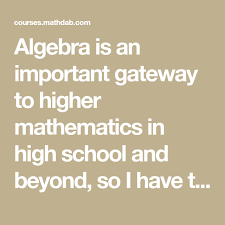 Algebra Is An Important Gateway To Higher Mathematics In High School And Beyond So I Have Taken My Experience In The Classroom Algebra Mathematics High School