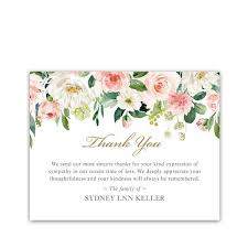 Maybe you would like to learn more about one of these? Memorial Service Thank You Card With Blush Florals For Bereavement