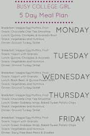 Bluehost Com 5 Day Meal Plan Healthy College Meals College Meal Planning