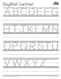 Capital Letter A Z Lotty Learns Capital Letters Worksheet Letter Worksheets Alphabet Capital Letters