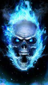 Cool Blue Fire Skull Live Wallpaper For You Guys Skull Wallpaper Sugar Skull Wallpaper Skull Artwork