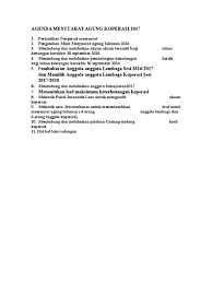 Menerima serta menimbangkan laporan tahunan ppm 2016/2017 3. Agenda Mesyuarat Agung Koperasi 2017