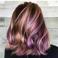 Blonde And Violet Highlights Hair Styles Hair Colour Design Hair Makeup
