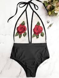 Affinché il costume da bagno duri a lungo e si sieda bene su di te, dovresti familiarizzare con il materiale quando acquisti un prodotto. 20 Off 2021 Costume Da Bagno Trasparente Decorato Con Fiore Stereo Di Nero Zaful Italia