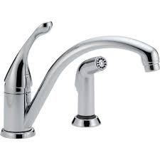 It is commonly referred to the round stem ball. Delta Collins Single Handle Chrome Kitchen Faucet With Side Sprayer 46 Faucetlist Com