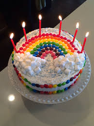 Skittles Birthday Cake I Made For My Best Friend S 18th Birthday Candles 5th Birthday Girls Birthday Cake