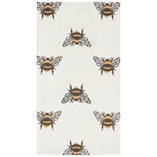 Black And White Striped Ground Bees C F Home Bumble Bee Embroidered Cotton Kitchen Towel In 2020 Dish Towels Dish Towel Set Bee Dish Towel