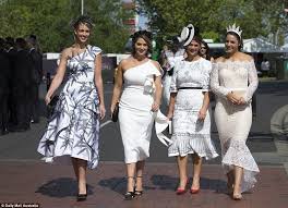 Women Wearing Slick White Dresses In The Tradition Of Derby Day In Flemington Fashion Derby Day Dress Picture