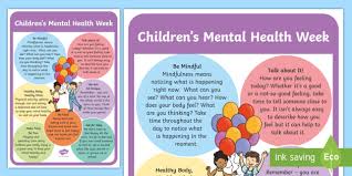 This toolkit includes resources for children, staff and parents. Mental Health Poster Children S Mental Health Week