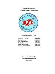 Surat al maun termasuk golongan surat …. Makalah Agama Bsi Semester 2