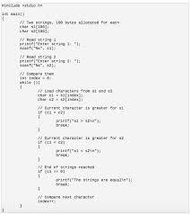 The basic working principle of string sorting is comparison of strings. Solved The Following C Program Asks The User For Two Input Chegg Com