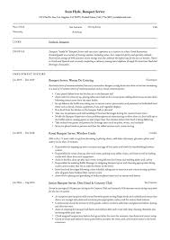 banquet server resume & writing guide