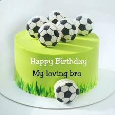 Cartoon Birthday Cake With Name And Photo Editor Football Birthday Wishes Cake With Name Edit Football Birthday Cake Birthday Wishes Cake Cake Name