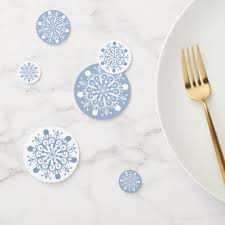 Snowflakes Design Table Confetti Zazzle Com Snowflake Designs Table Confetti Custom Confetti