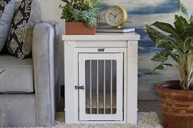 New Age Pet Ecoflex Single Door Furniture Style Dog Crate End Table Grey 23 Inch Chewy Com Crate End Tables Dog Crate End Table Furniture Style Dog Crate