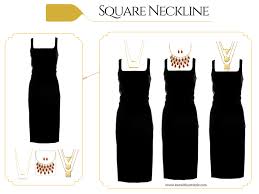 What necklace to wear with what neckline. Neckline Necessities Lost Without Style Neckline Necklace Guide Square Neckline Dress Necklace Guide