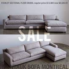 Vente Sale Montauk Sofa Montreal Stanley Lounge Sectional Floor Model Model De Plancher Right Hand Facing L134 X72 X D40 X H30 Montauk Sofa Sofa Price Sofa