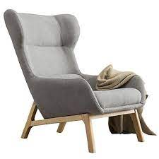 Irene House Wingback Ergonomic Height Back Accent Chair With Active Lumbar Support Grey Accent Chairs For Living Room Living Room Bedroom Modern Living Room