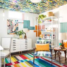 Setting aside the obvious difficulty of getting it up there to begin with. Wallpapered Ceiling Design Ideas Rooms With Wallpapered Ceilings