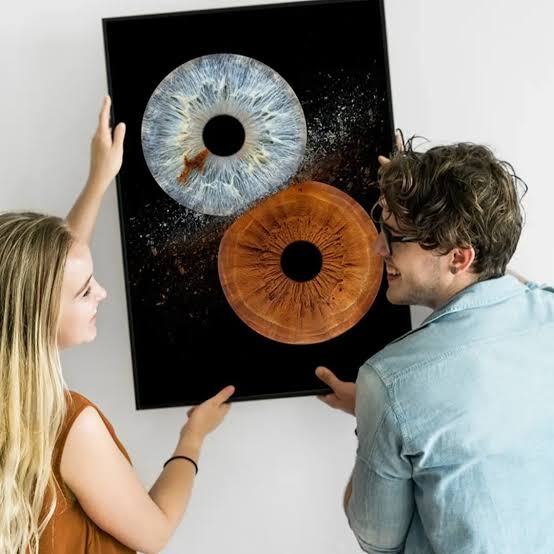 Glossy poster print featuring iris artwork