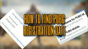How To Know Pubg Registration Date Recover Pubg Account Youtube