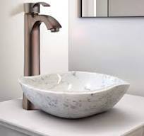Arco Smooth Polished Carrara Marble Vessel Sink