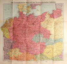 1933 karte deutschland österreich tschechoslowakei bayern berlin ruthenia bohème. Original Karte Deutschland 1938 Mit Sudetenland Deutsche Reich Gefaltet