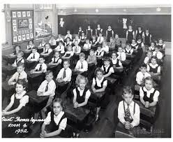 Catholic School Uniforms 1960s Catholic School First Grade Classroom 1952 All Hands On Catholic Grade School Catholic School Uniforms Catholic School Girl