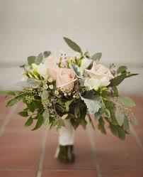 Light pink and green wedding bouquets. Pale Pink And Green Bouquet Love The Accent With Seeded Eucalyptus Green Wedding Bouquet Wedding Bouquet Champagne Rose Wedding Bouquet