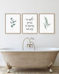 Bathroom Wall Decor Poster Prints Set Of 3 Wall Art Farmhouse Wall Art Bathroom Signs Spa Bathroom Wall Art In 2020 Bathroom Wall Mural Bathroom Wall Decor Pictures For Bathroom Walls