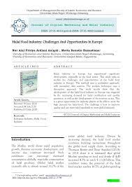 2.1.1 does not consist of or contain anything which is considered to be unlawful according to islamic law; Pdf Halal Food Industry Challenges And Opportunities In Europe