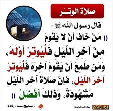 هي صلاةٌ مَخصوصةٌ في أوقاتٍ مَخصوصةٍ تُختَتَمُ بها صلاة اللّيل؛ سواء كان في أول اللّيل، أو وسطه، أو آخره، وتكون عدد ركعاتها فرديةً، ولذلك سُمِّيَت وِتراً. Dpybvo0s7wd01m