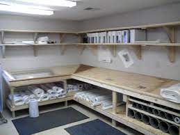 Plan Table And Shelves For Job Site Plan Room Drafting Desk Storage Bench Desk