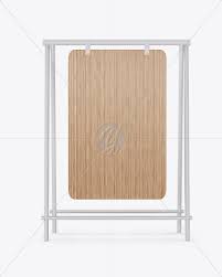 Download Wooden Stand Mockup In Outdoor Advertising Mockups On Yellow Images Object Mockups PSD Mockup Templates